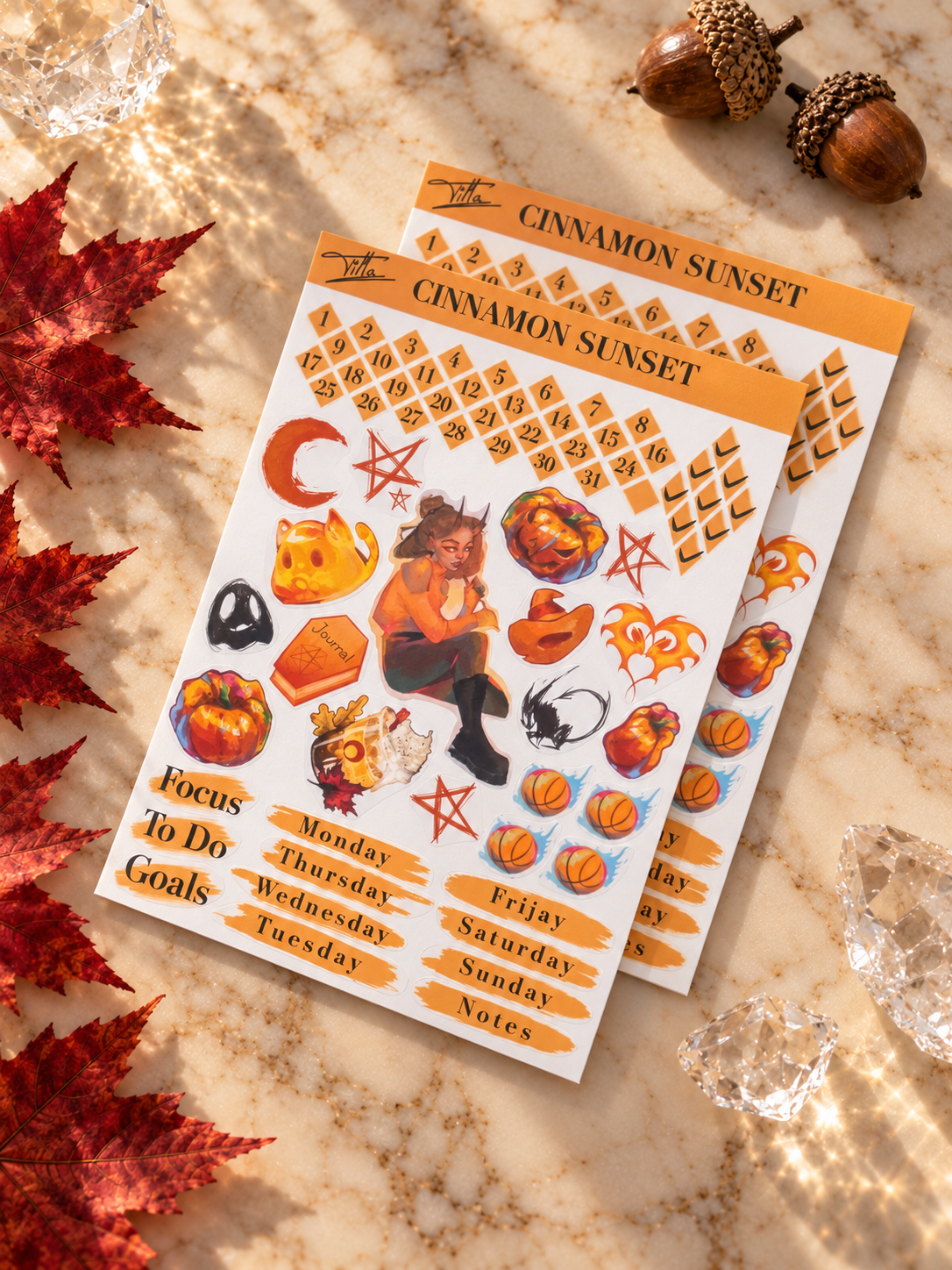 Cinnamon Sunset Stickersheet